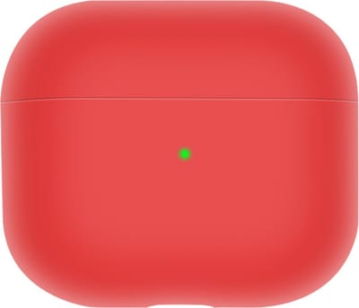 Apple AirPods 3 - Siliconen Case Cover - Hoesje Geschikt voor AirPods 3 - Kleur Rood