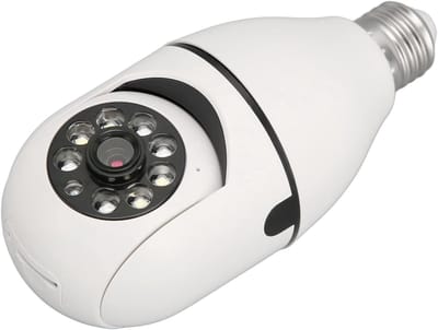 Beveiligingscamera Lamp - Binnen Buiten Camera - Huis Beveiligen - 360 Graden Panoramisch - 1080p HD Resolutie