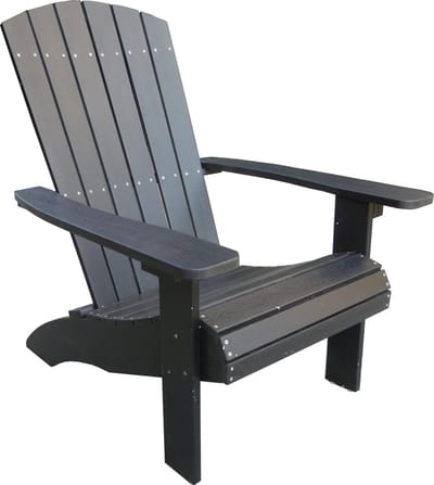 De onderhoudsvrije en comfortabele Adirondack loungestoel Belize - gerecycled kunststof - zwart