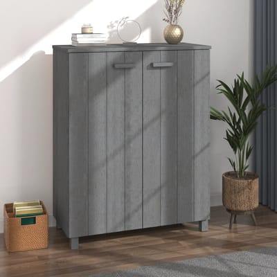 vidaXL - Schoenenkast - HAMAR - 85x40x108 - cm - massief - grenenhout - donkergrijs