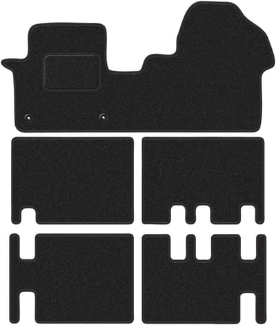 Wielganizator WLG-CARLUX-ANTHRA Serie - Autovloermat Velours - Citroen Jumpy III - 3 Rijen - Antraciet