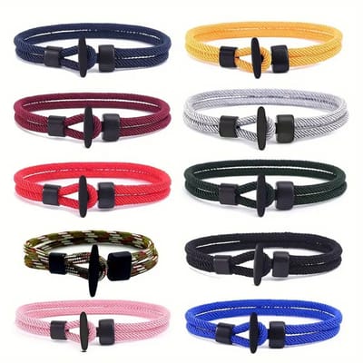 Livano Armband - Staal - Nep Zilver - Dames - Oranje + Marineblauw