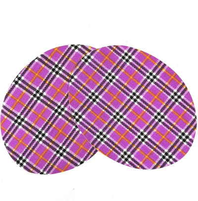 Knie Elleboog Strijk Stukken Lappen Patches Roze Wit Zwart Geruit 11.2 cm / 14.3 cm / Roze Wit Zwart Geruit