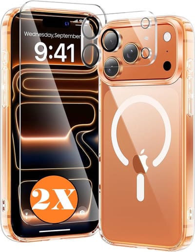 Transparant Hoesje Geschitk voor iPhone 17 Pro en MagSafe – Silicone Case met 2x Screenprotector & Camera Lens Bescherming