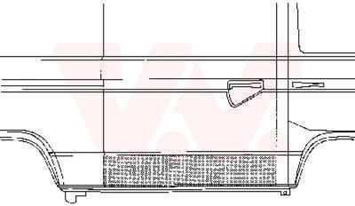 Van Wezel - PLAATWERKPANELEN AUTODEUR VOOR VW TRANSPORTER T3 1979-1992 DUR374297VWAN