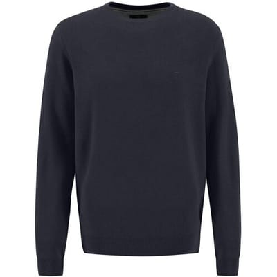 Fynch-Hatton Trui Ronde Hals Fine Structure Navy / male