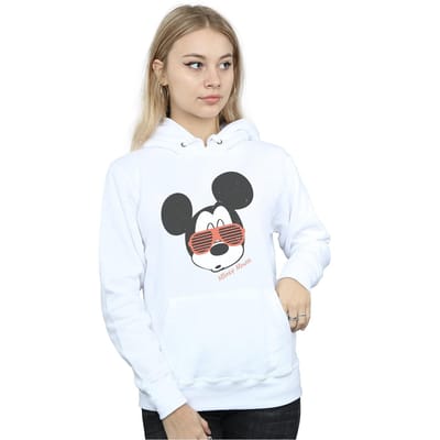 Disney Dames/Dames Mickey Mouse Zonnebril Hoodie (Wit)