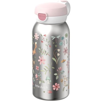 Mepal RVS drinkfles met flipdop Campus - 600 ml - Waterfles RVS - Lekdicht - Hygiënische deksel - Fairy Wonders