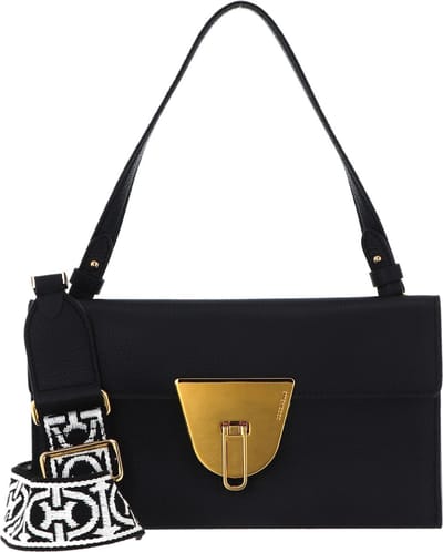 COCCINELLE Leren Handtas Schoudertas Coccinellenico Handbag Noir Zwart