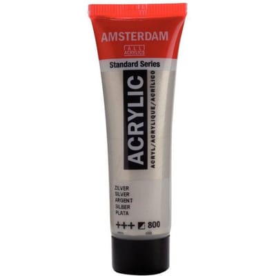 Verf - Acryl - 800 - Zilver - Amsterdam - 20ml