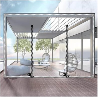 Doorzichtige zeildoekgordijnen voor buiten - Waterdichte transparante zijpanelen voor tuinhuis, pergola en carport