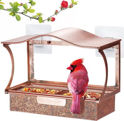 Venstervoederhuis - Vogelvoederdispenser voor Balkon - Roestvrij Metaal