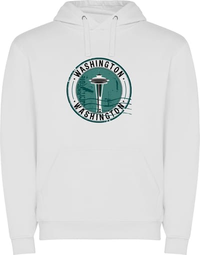 Witte Wanna have hoodie voor de echter Amerika / Verenigde Staten liefhebber Poststempel van de staat Washington Print Full Color Color merk Roly maat S