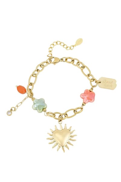 Mix en Match - Armband - Charm Couture - Stainless steel - Goud kleurig - 16 cm - Verstelbaar