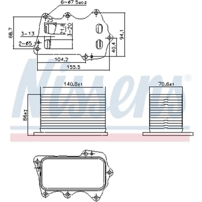 Olie radiator NISSENS 91359