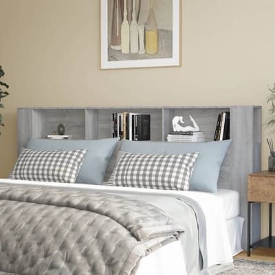 vidaXL - Hoofdbordkast - 220x18,5x104,5 - cm - grijs - sonoma - eikenkleurig