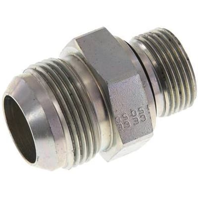 JIC  Dubbele Nippel G3/4'' X UN 1-5/16''-12 Staal NBR 170bar