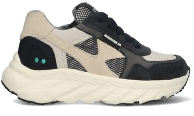 BunniesJR 225840-420 Jongens Lage Sneakers - Blauw - Leer - Veters