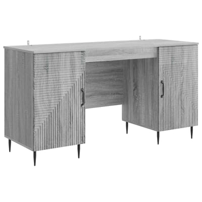vidaXL - Bureau - Grijs - sonoma - 142,5 - x - 50 - x - 75 - cm - Bewerkt - hout