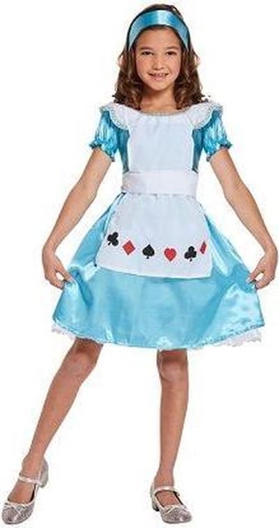 3-Delig Schattig Alice in wonder land Jurkje - Meisjes - Carnavalskleding - Verkleedkleding - Feest - Maat 4-6 Jaar