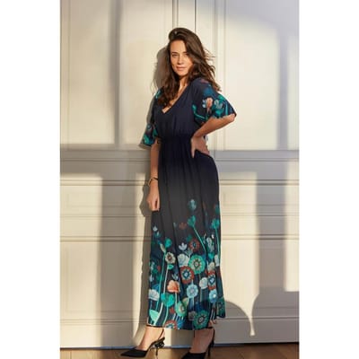 DIDI Dames Dress Cherish Blue Swing panel maat 34