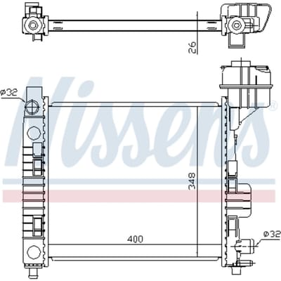 Radiator, motorkoeling NISSENS 62663
