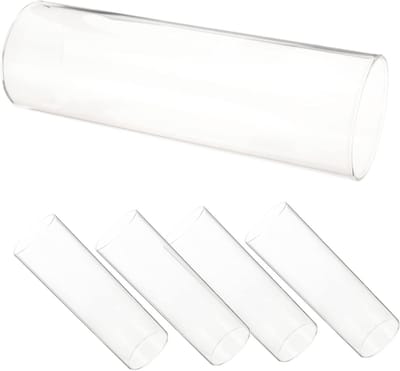 COLLBATH Elegante Glazen Cilindervormige Vaas Met Drijvende Kaarsenhouders (6 Stuks) Voor Evenementen Decoratieve Vaas Voor Kantoorruimte