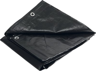 Black & Decker Afdekzeil/dekzeil voor aanhangers - 2x3m - zwart - waterdicht