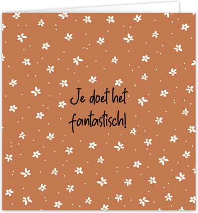 Wenskaart 'Je doet het fantastisch' inclusief envelop - Hart onder de riem - Opkikker