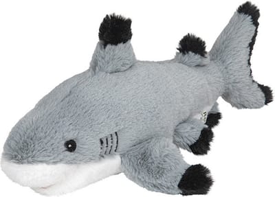 Nature Planet pluche zwartpuntrifhaai knuffeldier 35 cm - zwemmend - Hoge kwaliteit knuffels