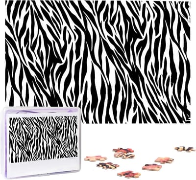 Houten Puzzel - Foto Puzzel - Ontspanning Thuis - Gepersonaliseerd Ontwerp - 1000 Stukjes - Zebra Print