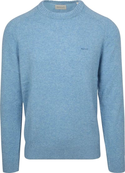 Gant Pullover Wool Blend Lichtblauw - Maat XL - Heren - Pullovers