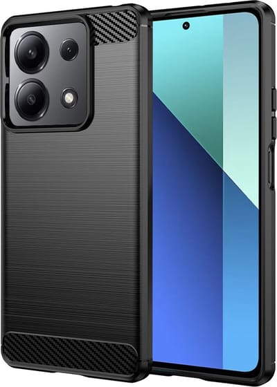 Hoesje geschikt voor Xiaomi Redmi Note 13 4G - Techsuit Carbon Silicone Back Cover - Zwart