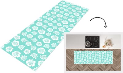 Keukenloper - Loper keuken - Hawaii - Hibiscus - Bloem - Patronen - 150x50 cm - Keukenloper vinyl