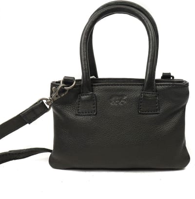 Bear Design Ezlynn Leren Mini Handtas / Crossbodytas - Zwart