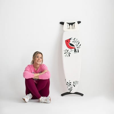 Strijkplank 116 x 35 cm - stabiele antislip voeten - vloerbescherming - strijkoppervlak 100% katoen - in hoogte verstelbaar - YoungVIP
