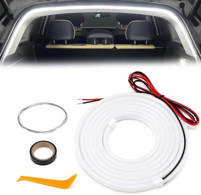 LED Achterbak Verlichting Strip 4 m - Interieurverlichting voor Auto, Sfeerverlichting en Accessoires voor Kofferbak met Universele Pasvorm