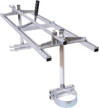 Mobiele zaagmachine - Draagbare molen - Houtbewerking op locatie - Verstelbare breedte - 46-122 cm - Zilver