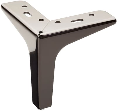 meubelpoot VICTOR Hoogte 130 mm zwart chroom Stoffering voet kabinet voet sofa voet door van SOTECH