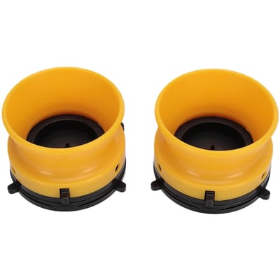 2 PCS Adaptateur de moyeu NAB Compatible avec magnétophone à bande Studer 10 pouces Adaptateur de moyeu NAB Accessoires pour magnétophone à bande jaune