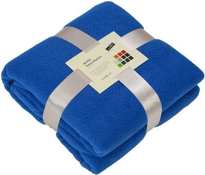 6x Fleece dekens/plaids kobaltblauw 130 x 170 cm - Woondeken - Fleecedekens