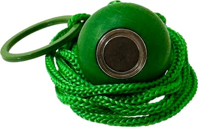 Boulemaus – Jeu de Boules - Magneet - Krachtige Magnetische bouleopraper donkergroen in de vorm van but met koord – 4 kg