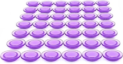 Decoratieve koelkastmagneten - Leuke ronde magneten voor kantoor en thuis - 30 stuks in paars (3 cm)
