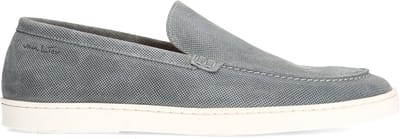 Van Lier - Heren - Grijs/blauwe suède loafers - Maat 43