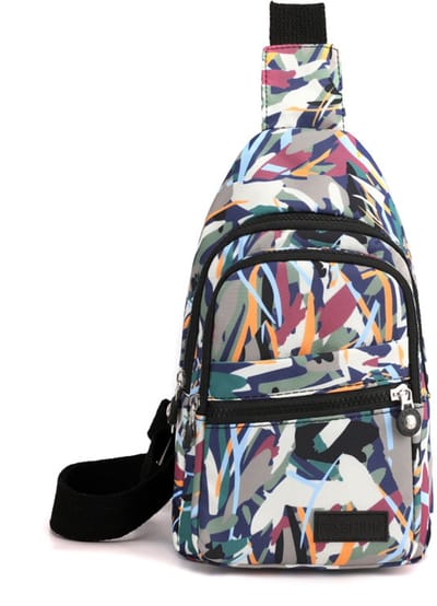 COOAU - Kleine schouder/crossbodytas - 5 opbergvakken en kabelopening - Schoudertas, crossbodytas, heuptas, crossbody - Dames & Heren - Kleurrijke doornen