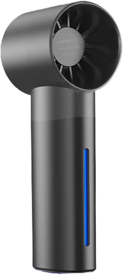 Handmatige Vernevelingsventilator, Persoonlijke Luchtkoeler, 5 Snelheden, Draagbare Oplaadbare Ventilator Voor Reizen, Wandelen & Buiten, 2.17x2.09x6.18 Inch