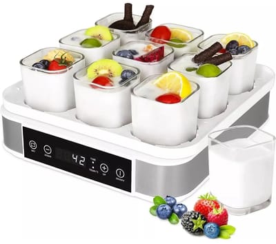 Yoghurtmaker met Temperatuur en Timer - Automatische Digitale Yoghurtmaker voor Zelfgemaakte Yoghurt