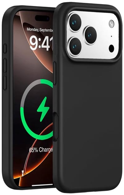 Mobiq - Siliconen Magsafe Hoesje geschikt voor iPhone 17 Pro - zwart