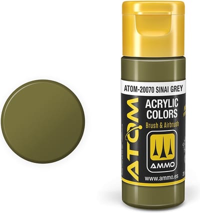 AMMO by Mig Jimenez Hobbyverf Acrylverf - MIG 20070 ATOM - Sinai Grey - Acryl - 20ml Verf flesje - 20 ml