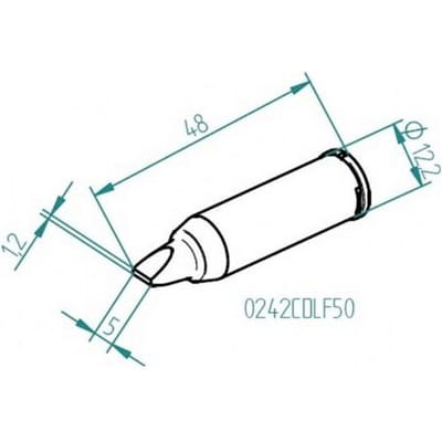 Ersa 0242CDLF50 Soldeerpunt Beitelvorm Grootte soldeerpunt 5 mm Inhoud: 1 stuk(s)